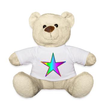 ETOILE. ETOILES. STAR. FÊTE. ANNIVERSAIRE. NOËL - Nounours - blanc - Devant