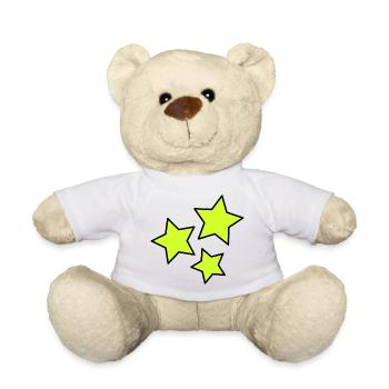 STAR. STARS. STAR. FEAST. ANNIVERSARY. CHRISTMAS - Teddy Bear - white - Front