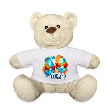 Poissons colorés avec des lunettes de soleil - Nounours - blanc - Devant