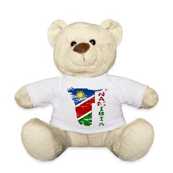 Namibia Landkarte Flagge used - Teddy - Weiß - Vorne