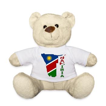 Namibia Landkarte Flagge - Teddy - Weiß - Vorne