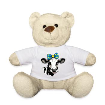Drôle de tenue de vache pour végétaliens et végétariens Moo - Nounours - blanc - Devant