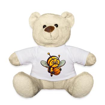 Basketball Bee - Teddy Bear - white - Front