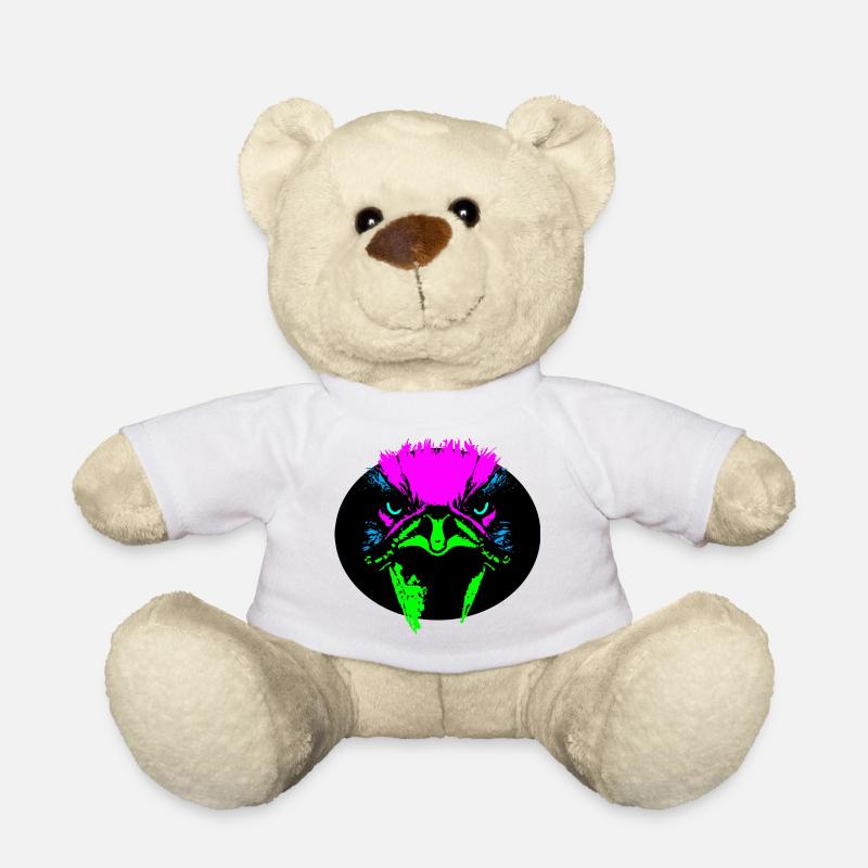 Angry Ostrich - Teddy Bear - white