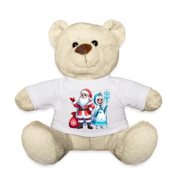 Ded Moroz Snegurotschka russischer Weihnachtsmann - Teddy - Weiß - Vorne