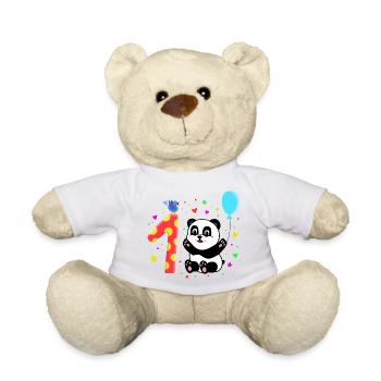 Erster Geburtstag 1. Jahr Panda süßes Geschenk - Teddy - Weiß - Vorne
