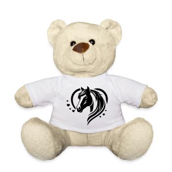 Coeur de tête de cheval - Nounours - blanc - Devant