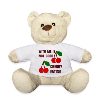 Avec moi, ce n’est pas bon de manger des cerises - Nounours - blanc - Devant