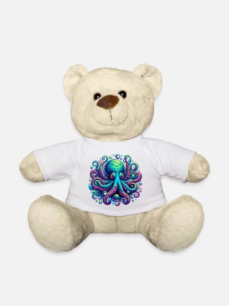 Krake - Teddy - Weiß