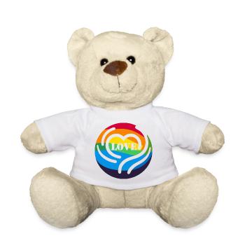 LOVE Rainbow - Teddy Bear - white - Front