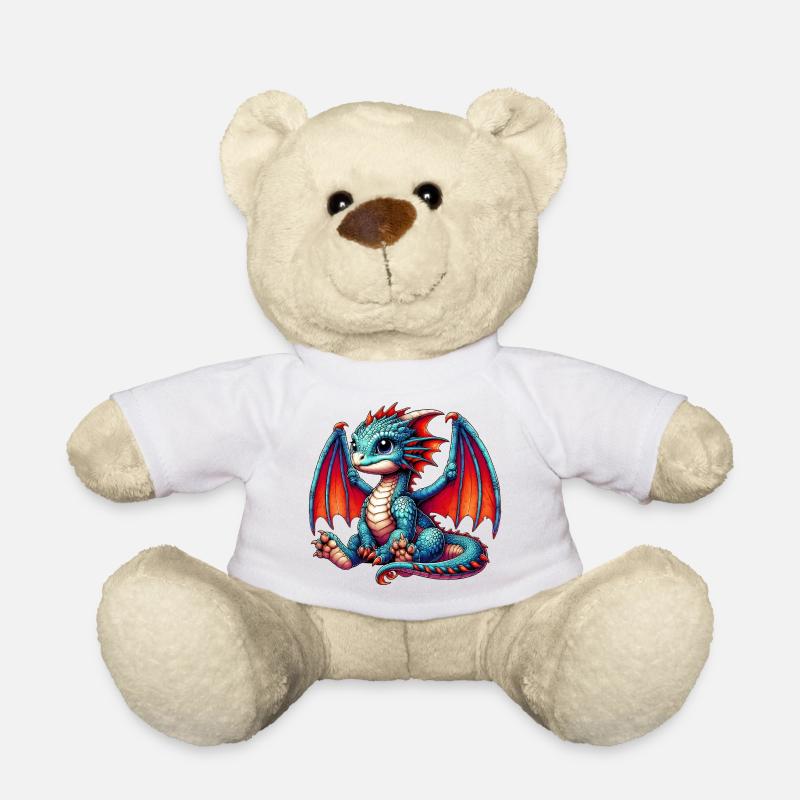 Drache - Teddy - Weiß