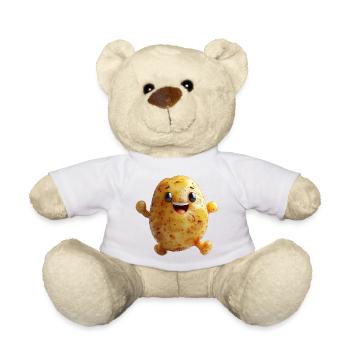 Gut Gelauntes Kartoffelmännchen Laufen Shirt - Teddy - Weiß - Vorne