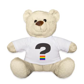 Graphique du point d’interrogation de la fierté - Nounours - blanc - Devant
