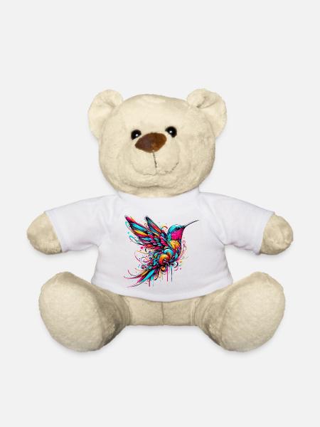 Hummingbird - Teddy Bear - white