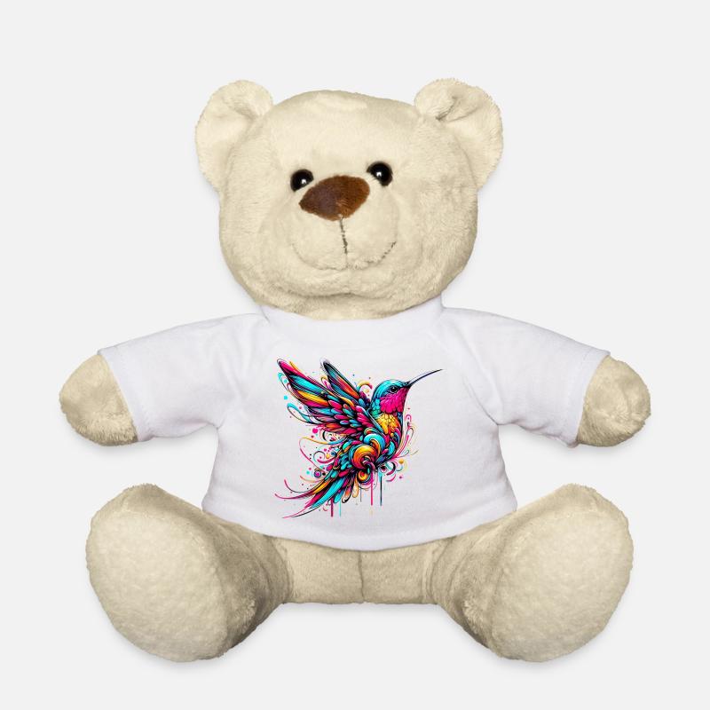 Hummingbird - Teddy Bear - white