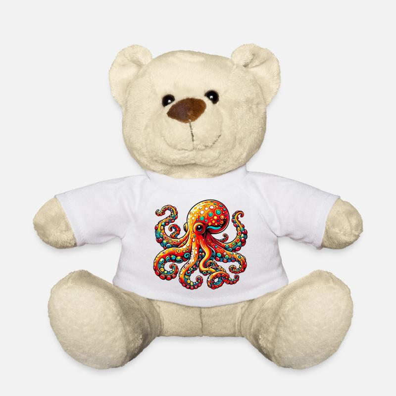 Octopus - Teddy Bear - white