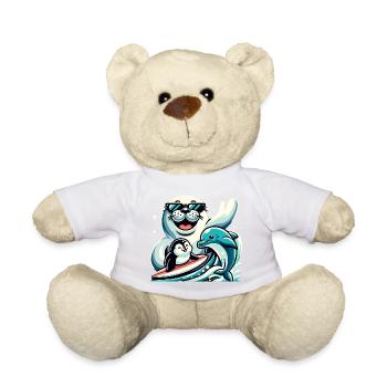 Drôles d’animaux : phoque, dauphin et pingouin - Nounours - blanc - Devant