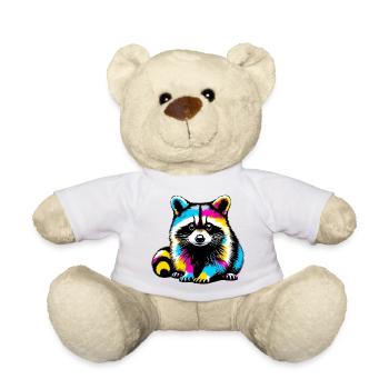 Raccoon - Teddy Bear - white - Front