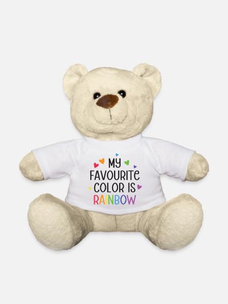 LGBT Pride Month - Meine Lieblingsfarbe ist Regenbogen - Teddy - Weiß