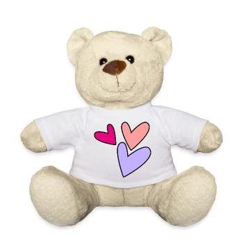 MOTHER'S DAY. HEART. HAPPY BIRTHDAY. MOM - Teddy Bear - white - Front