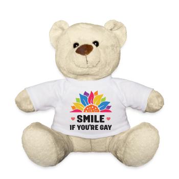 LGBT Pride Month - Smile If You're Gay - Teddy Bear - white - Front