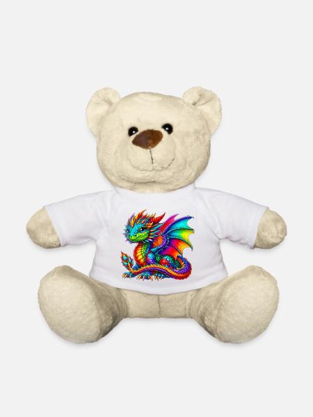 Drache - Teddy - Weiß
