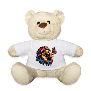 Lion et papillon - Nounours - blanc - Devant