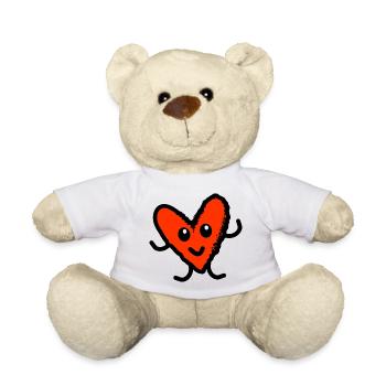 LIEBE. PAAR. GERADE VERHEIRATET. Junggesellinnenabschied. VALENTINSTAG. - Teddy - Weiß - Vorne