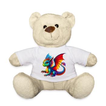 Dragon - Teddy Bear - white - Front