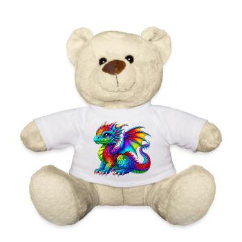 Dragon - Teddy Bear - white - Front
