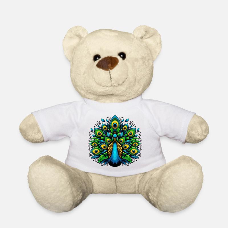 Peacock - Teddy Bear - white
