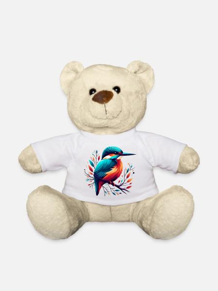 Martin-pêcheur - Nounours - blanc