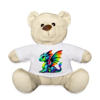 Dragon - Teddy Bear - white - Front