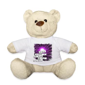 Glück beginnt da wo man die zeit vergisst - Teddy - Weiß - Vorne