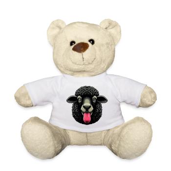 Rebellious family black sheep makes tongue - Teddy Bear - white - Front