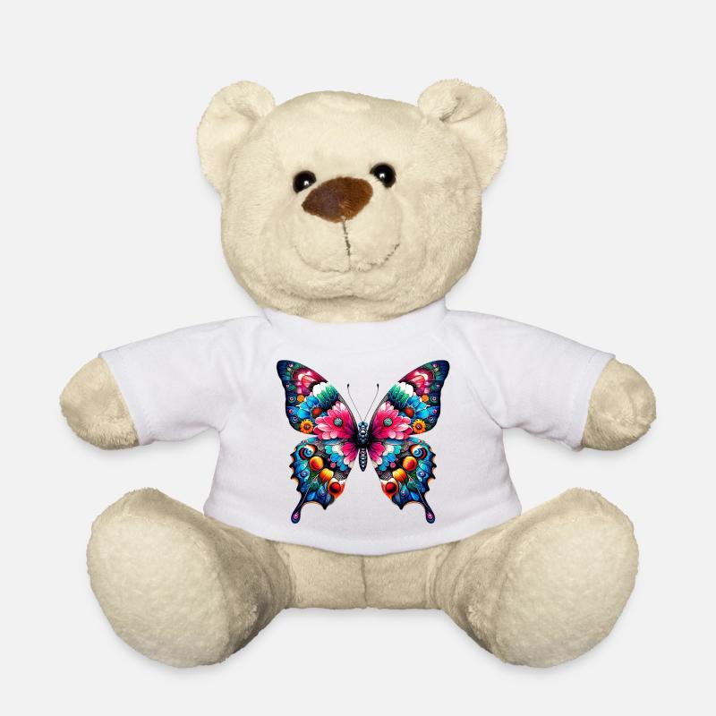 Schmetterling - Teddy - Weiß
