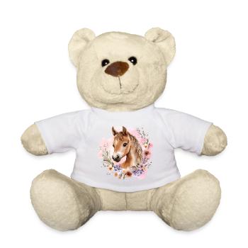 Cheval Fleurs Cheval Fille Poney Mignon Mignon - Nounours - blanc - Devant