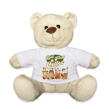 But first Coffee - Pumpkin Spice Latte Retro - Teddy - Weiß - Vorne