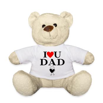 Vater und Sohn, Vater und Tochter, Vatertag - Teddy - Weiß - Vorne