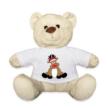 Reindeer for Christmas - Teddy Bear - white - Front