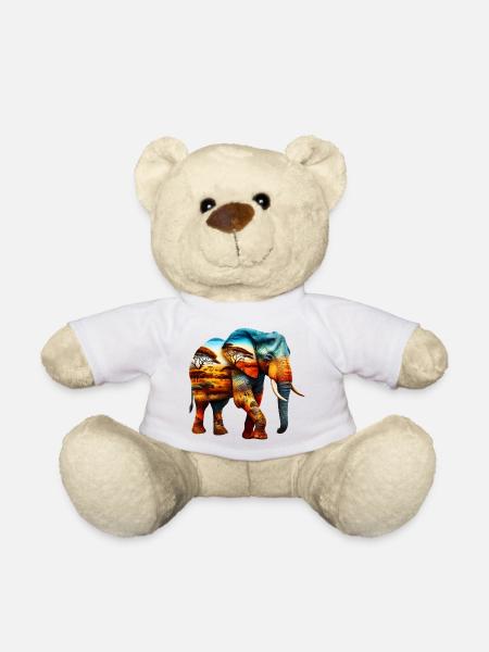 Elefant - Teddy - Weiß