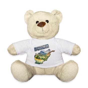 Watercolor Map of Afghanistan - Teddy Bear - white - Front