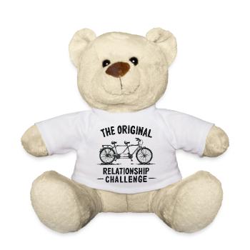 Tandem Challenge Funny Bicycle Design - Teddy Bear - white - Front