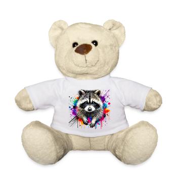 Raccoon - Teddy Bear - white - Front