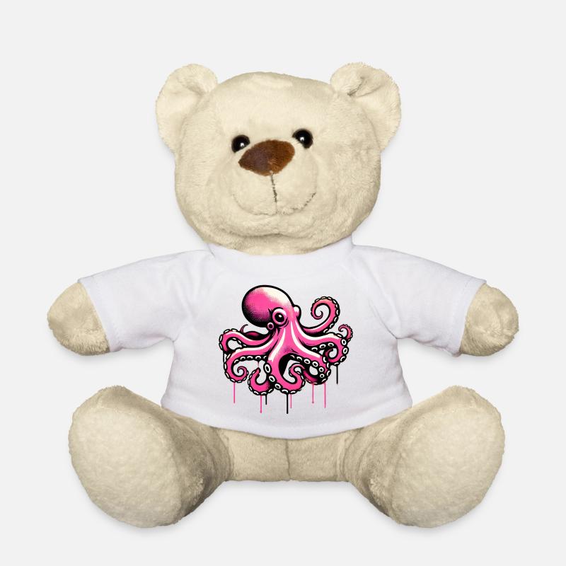 Krake - Teddy - Weiß