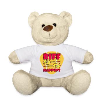 Riff Happens - Funny Comic-Style Guitars - Teddy Bear - white - Front