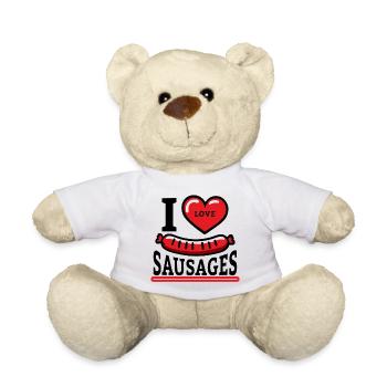 I love Sausages - Teddy - Weiß - Vorne