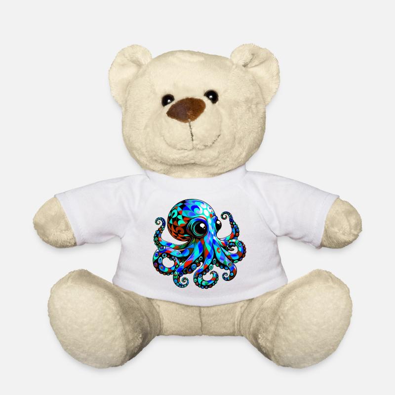 Pieuvre - Nounours - blanc