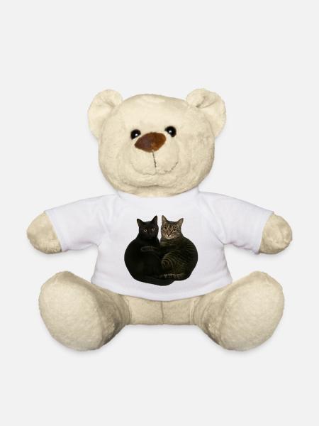 Zwei Katzen beim Kuscheln - Teddy - Weiß