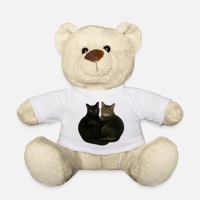 Zwei Katzen beim Kuscheln - Teddy - Weiß